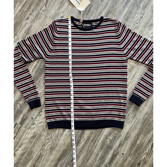 NWT Edwa by Edward Spiers Mens Long Sleeve Striped Shirt Made in Italy - Picture 8 of 9